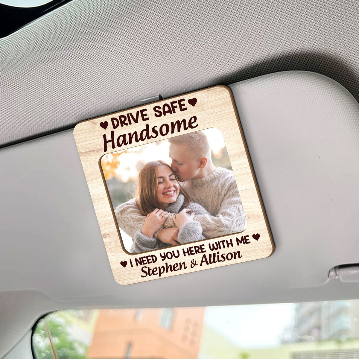 Drive Safe Handsome Custom Photo - Personalized Car Visor Clip DSCVCHLN2417L