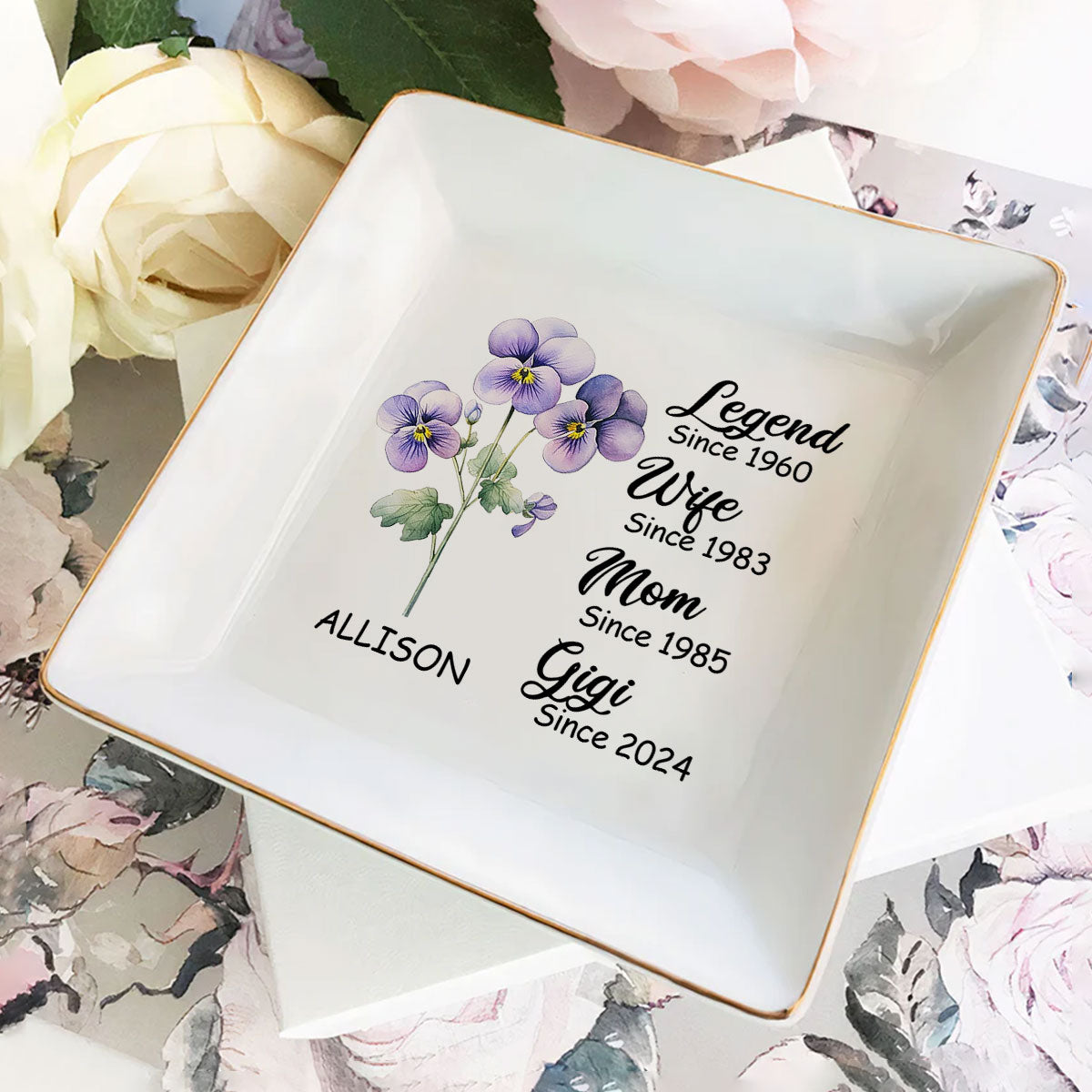 Legend Wife Mom Grandma - Personalized Jewelry Dish DSJDHLN1904L