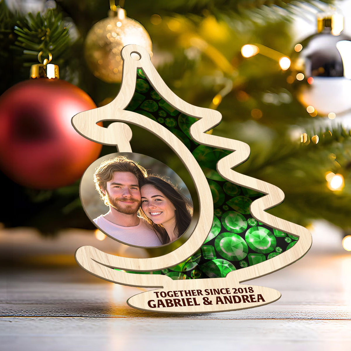 You Put The Merry In My Christmas - Personalized Suncatcher Ornament DSSUNOHLN2505T