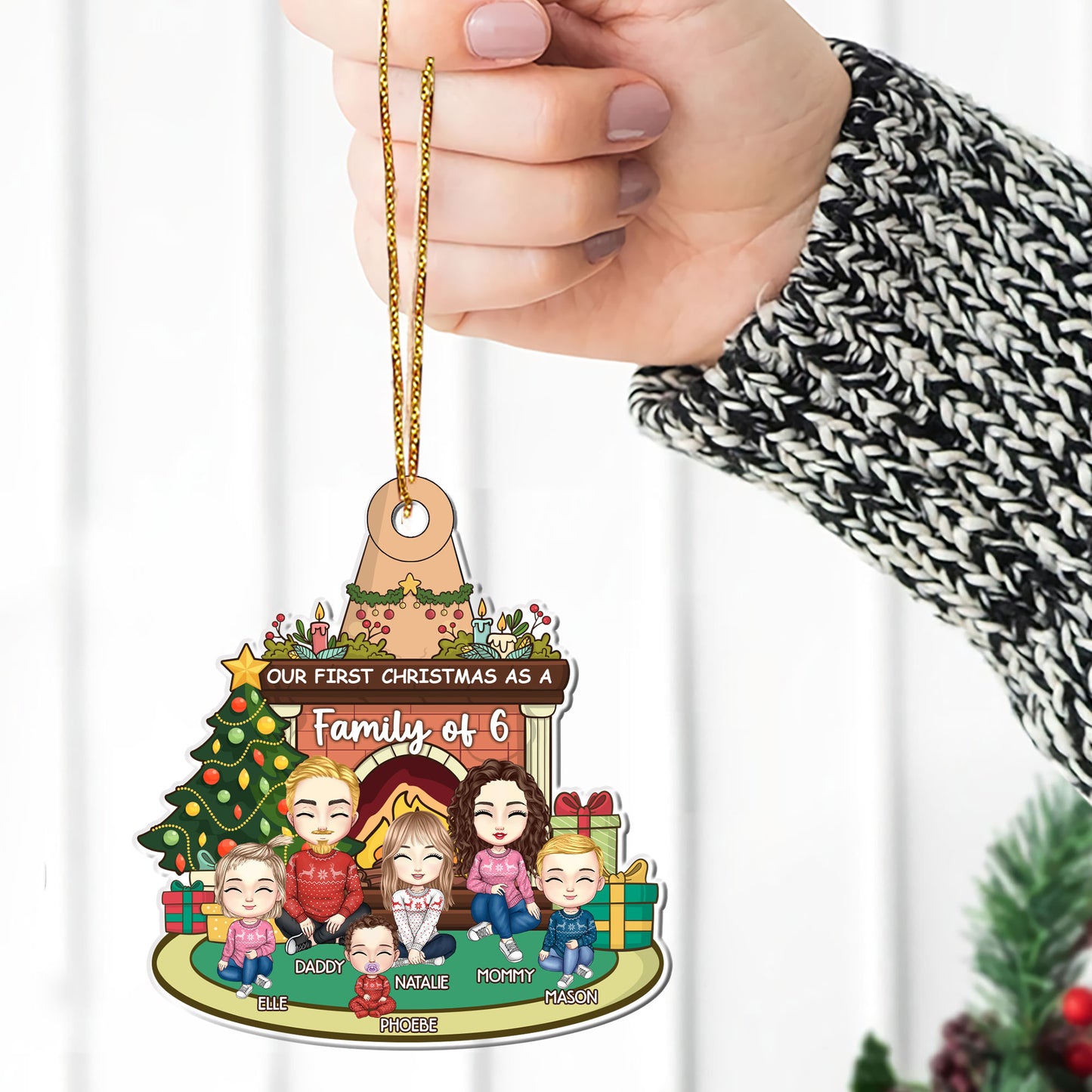 Our First Christmas As A Family - Personalized 1-Side Acrylic Ornament DSACODN2154D