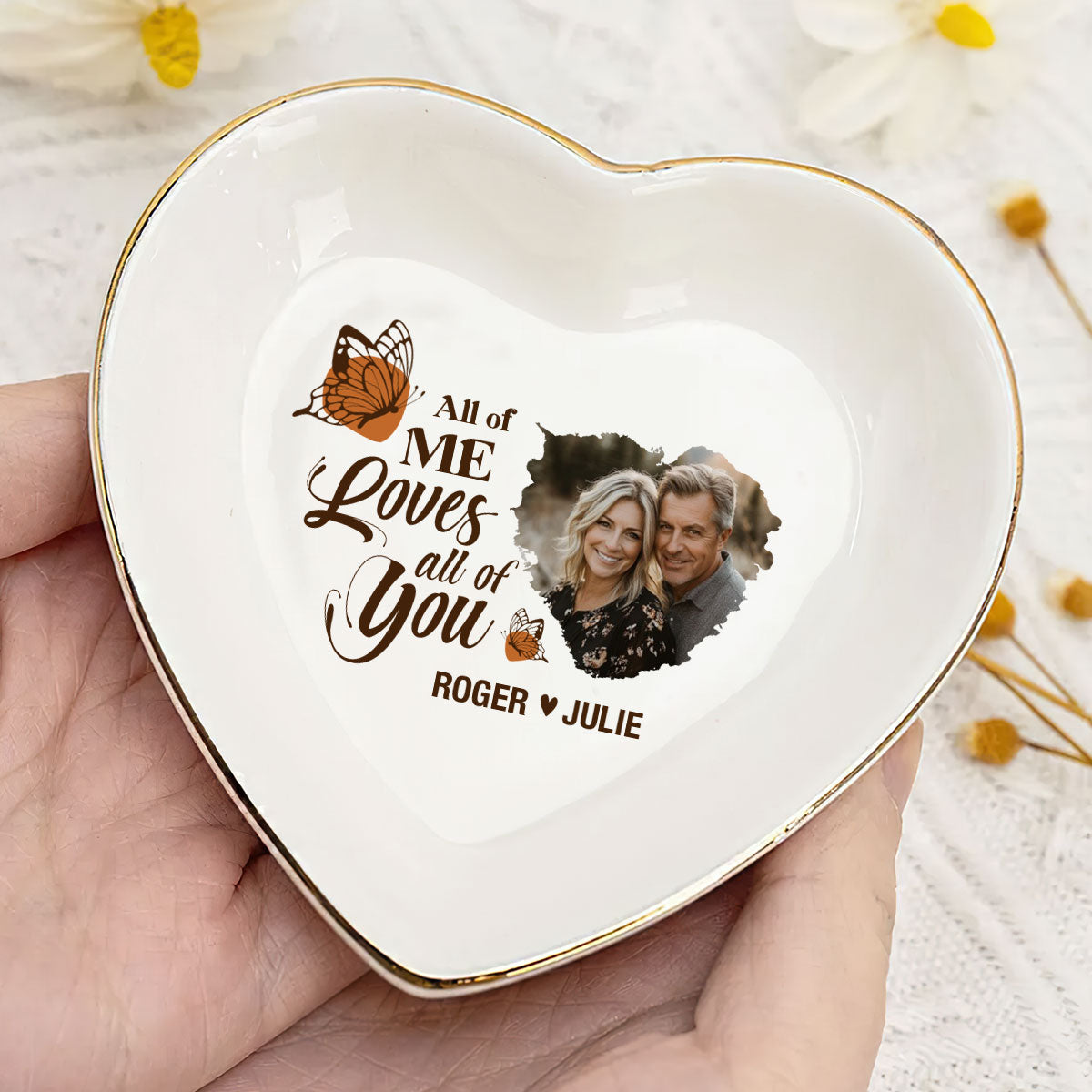 All Of Me Loves All Of You - Personalized Heart Shaped Jewelry Dish DSSHSCRDHLPA2405T