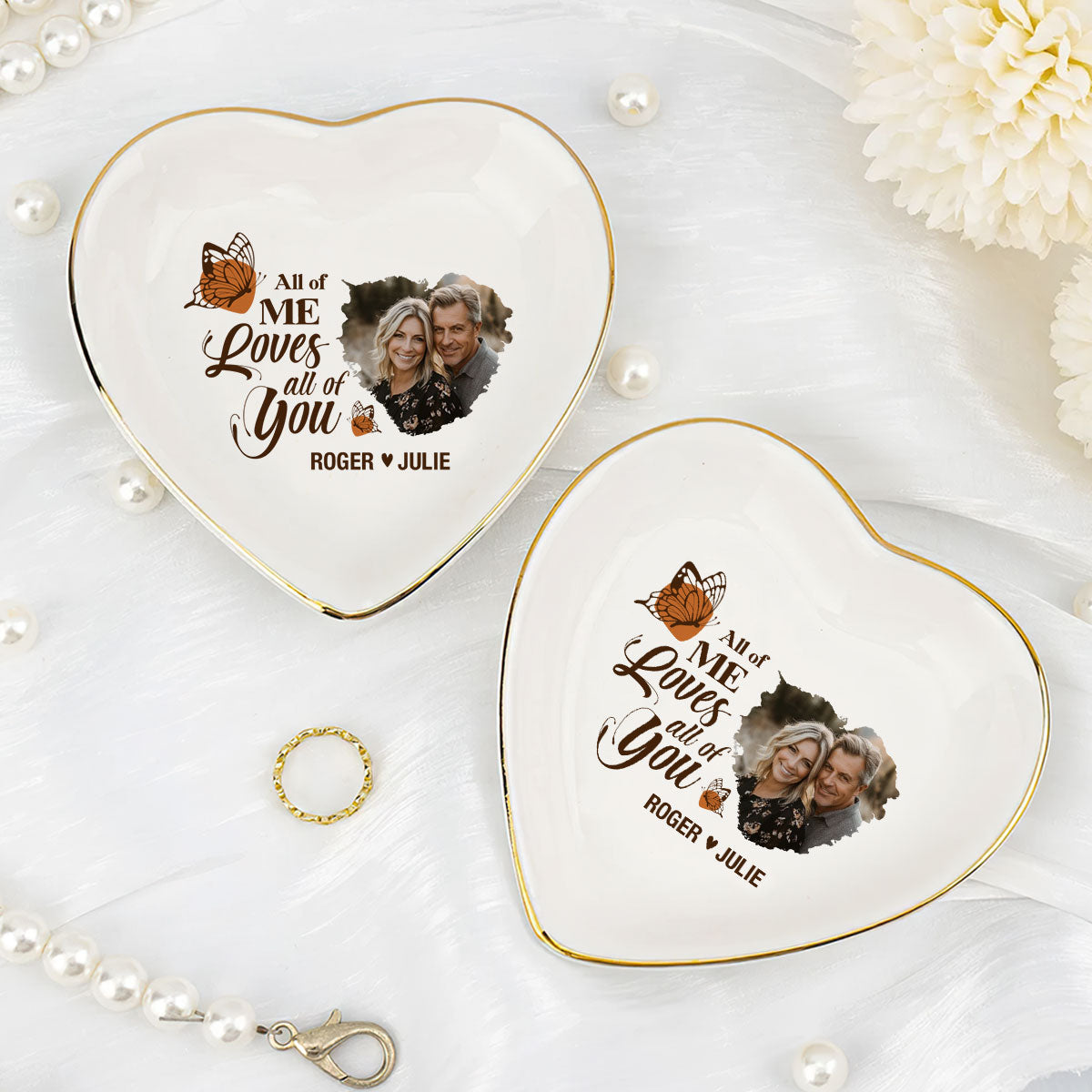 All Of Me Loves All Of You - Personalized Heart Shaped Jewelry Dish DSSHSCRDHLPA2405T