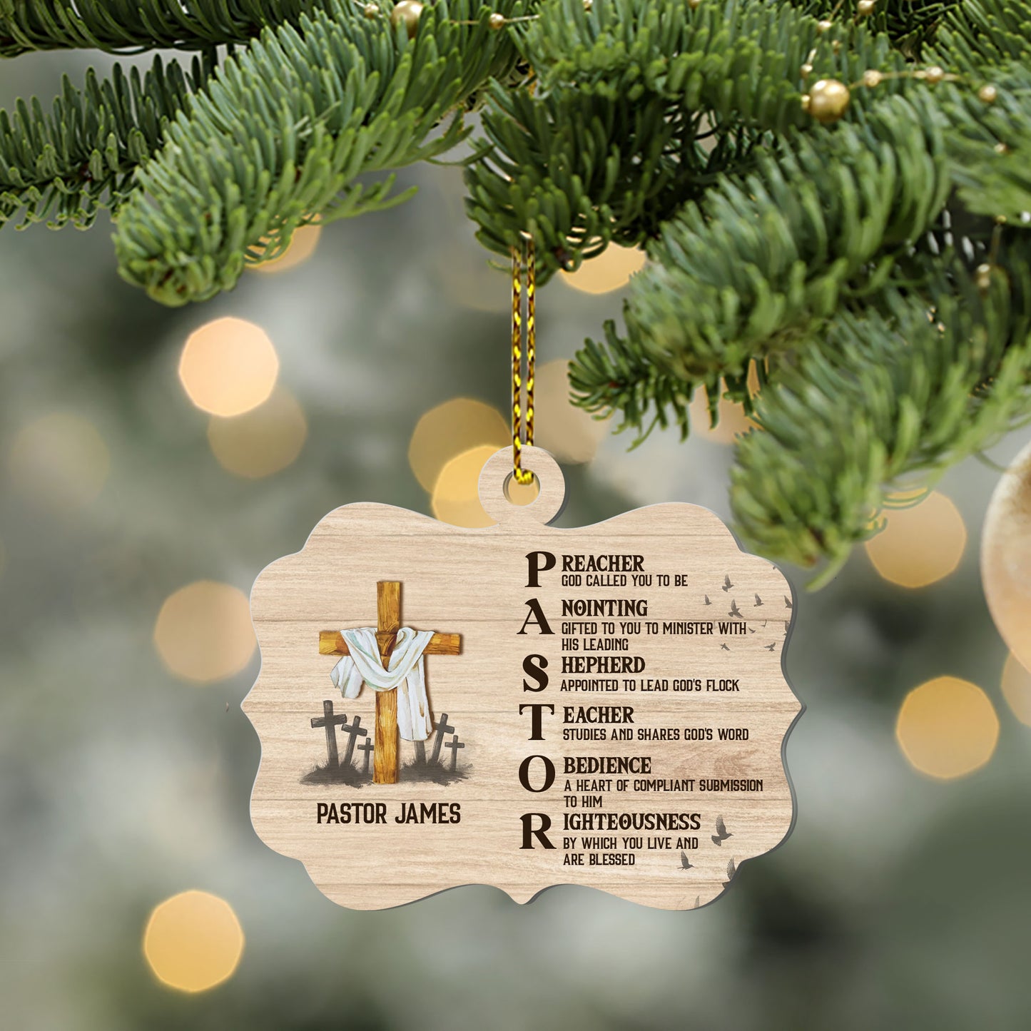 PASTOR - Personalized 1-Side Acrylic Ornament DSACOHLPA2386M