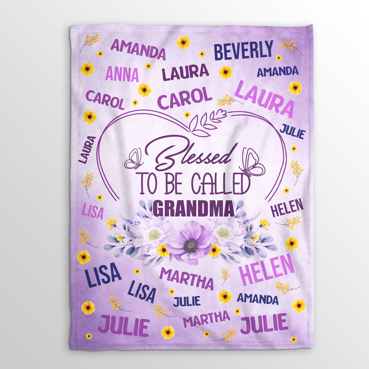 Blessed To Be Called Grandma - Personalized Fleece Blanket DSFBHLPA2547T