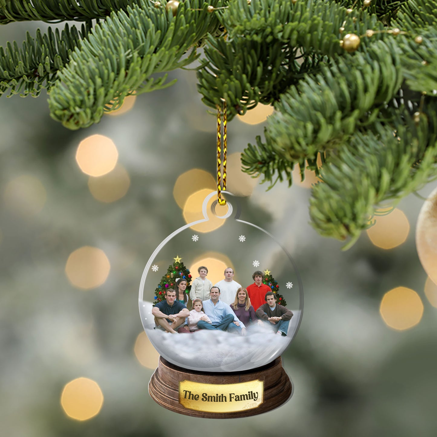 Family Snow Globe - Personalized 1-Side Acrylic Ornament DSACOHLPA2289T