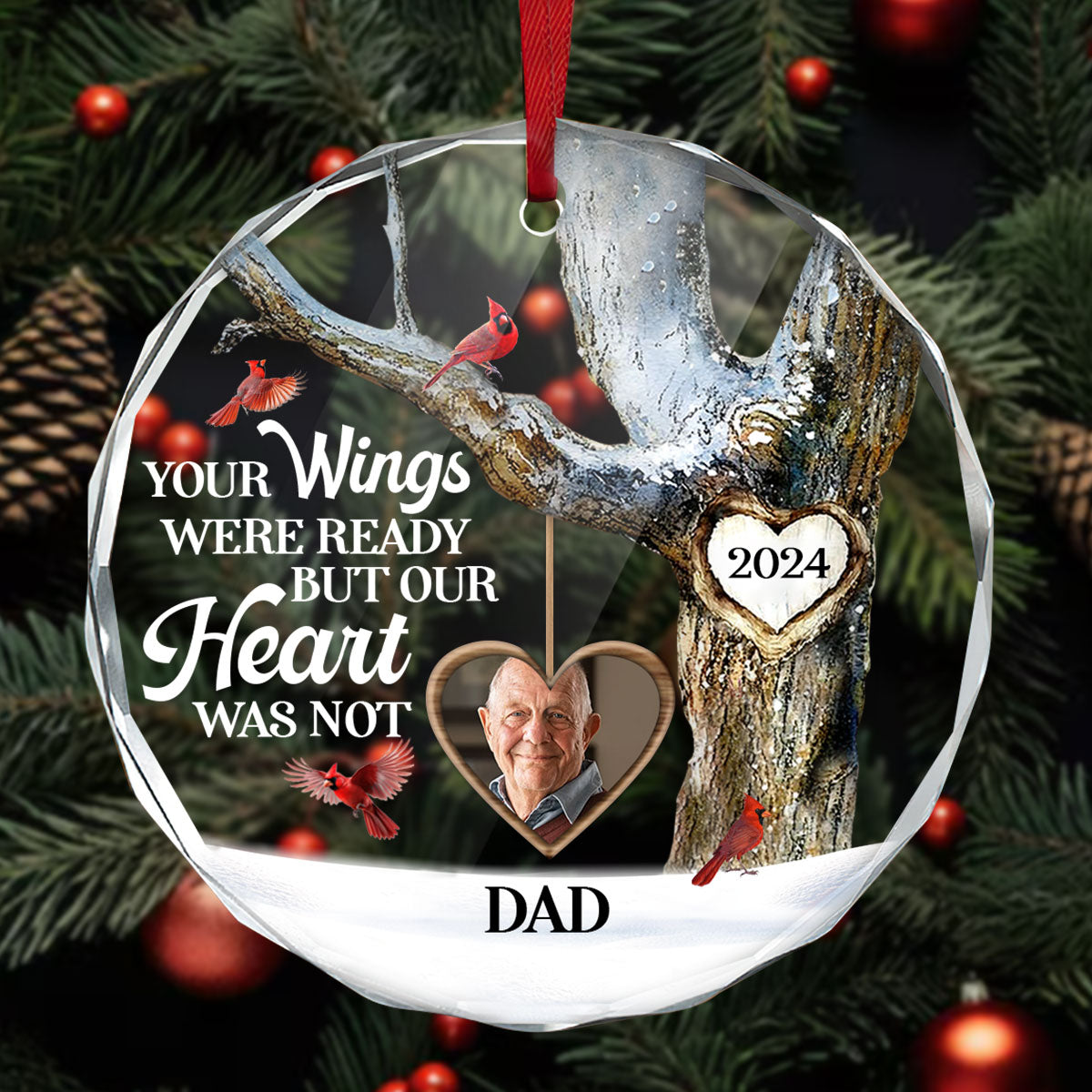 Always With You - Personalized Custom Glass Ornament DSURGOPHLN2605T