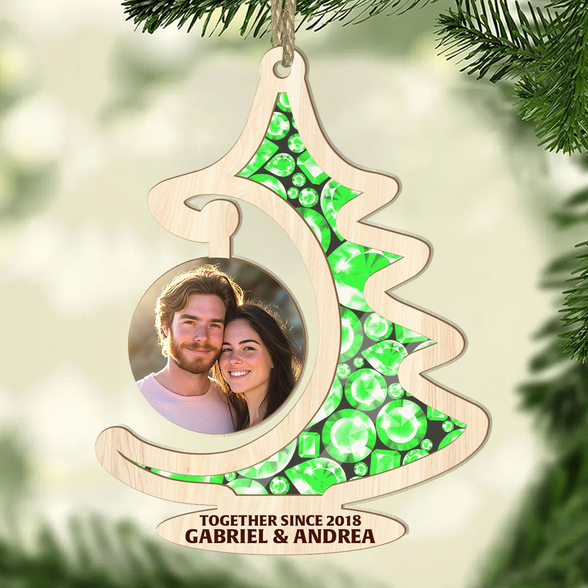 You Put The Merry In My Christmas - Personalized Suncatcher Ornament DSSUNOHLN2505T