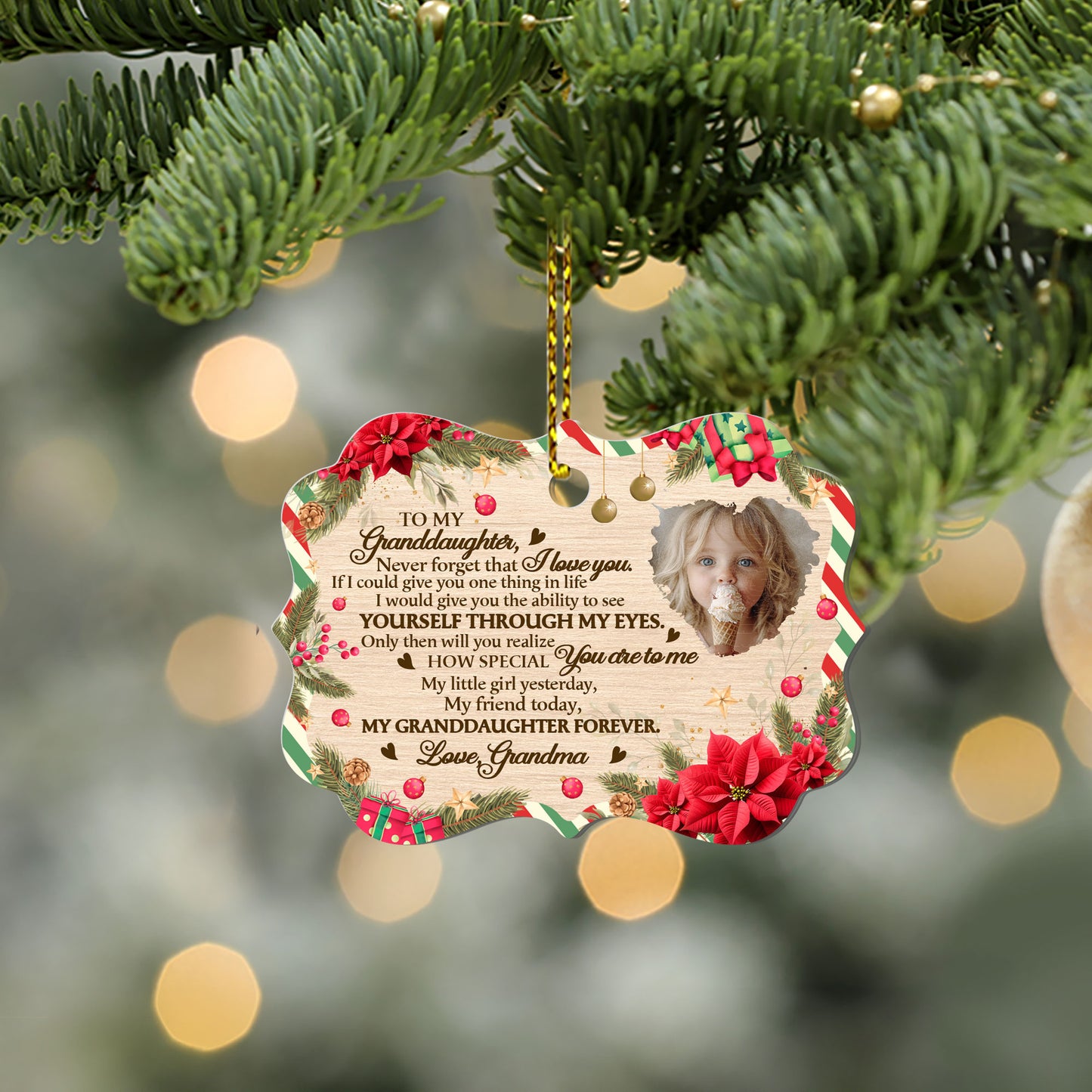 Never Forget That I Love You - Personalized 1-Side Acrylic Ornament DSACOHLPA1966L