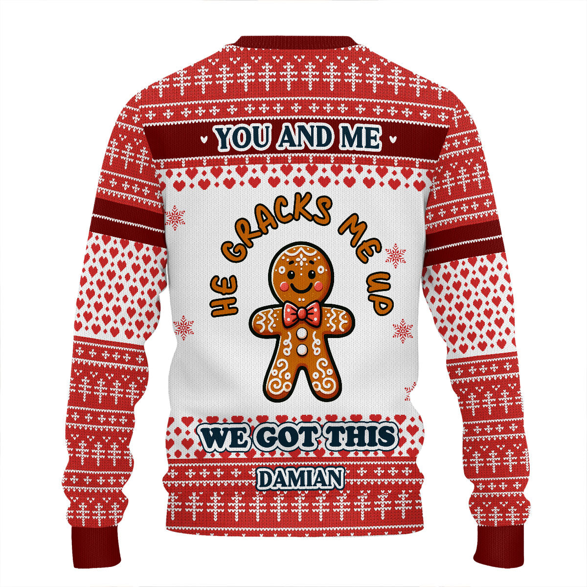 You And Me We Got This First Christmas Together | Personalized Wool Sweater DSWSWHLPA2231T