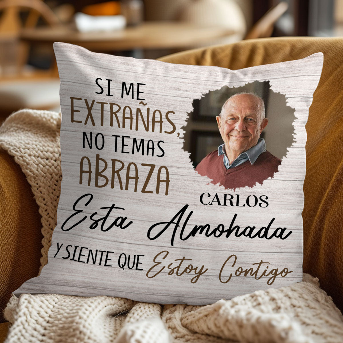Siente Que Estoy Contigo - Personalized Crystal Velvet Pillow DSPILWHLN1913L