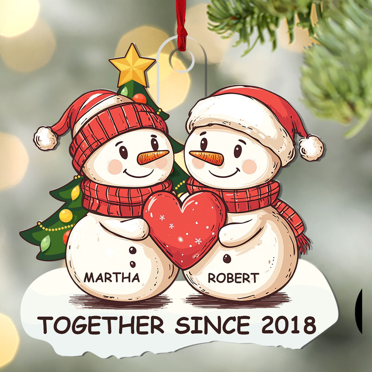 Since We've Been Together Snowman - Personalized 1-Side Acrylic Ornament DSACOHLN2549L