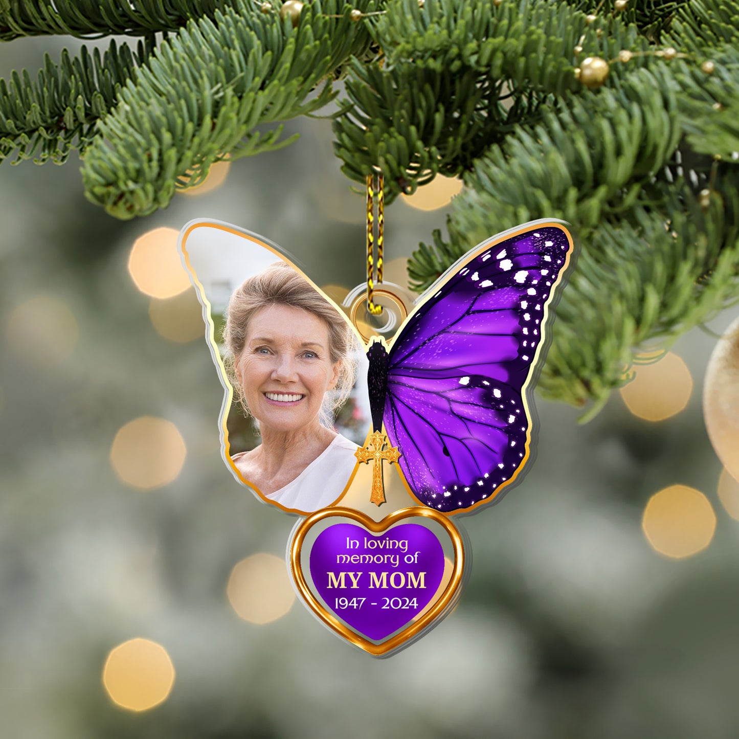In Loving Memory - Personalized 1-Side Acrylic Ornament DSACOHLHA2208TA