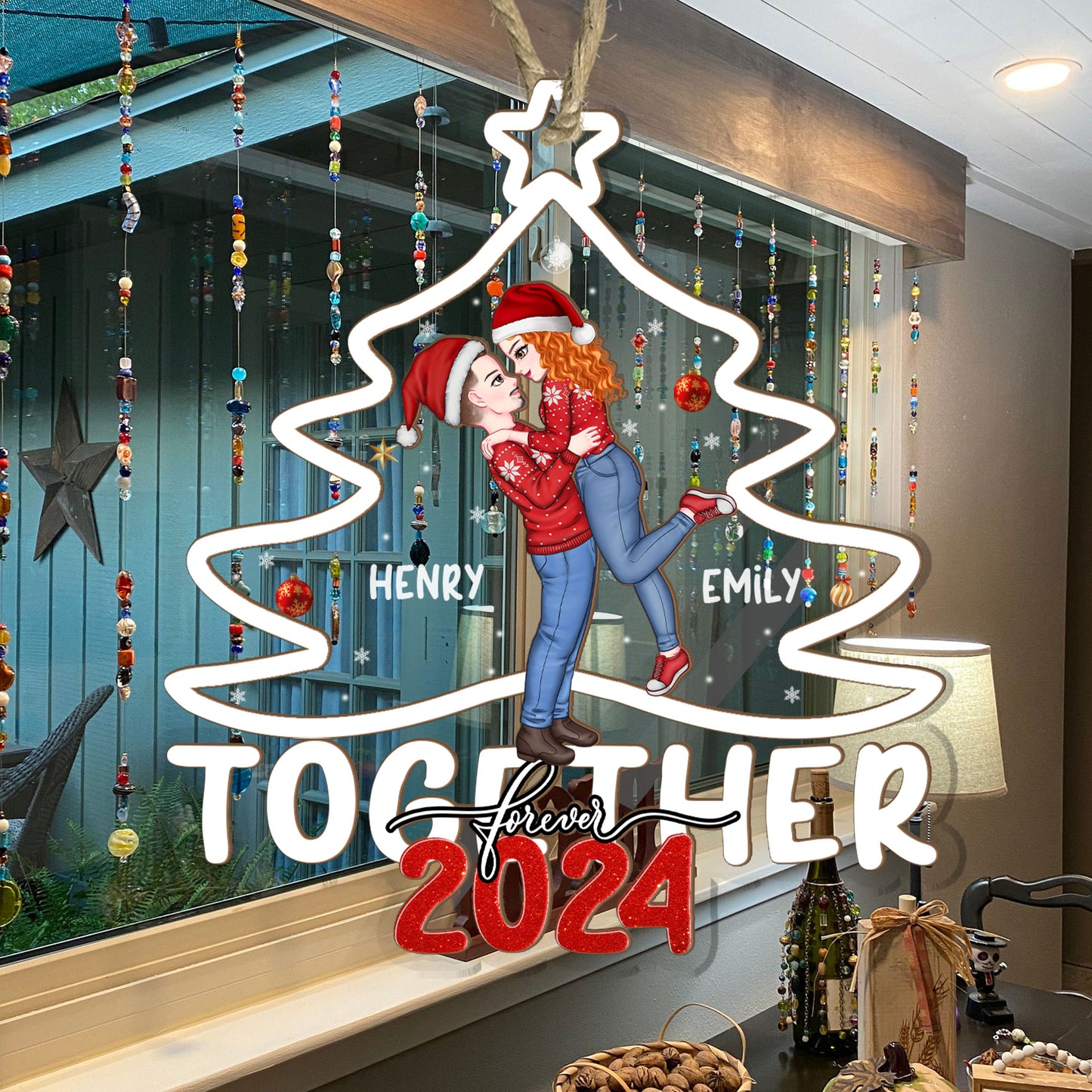 Together Forever - Personalized Wood & Acrylic Ornament DSWAODM1565L