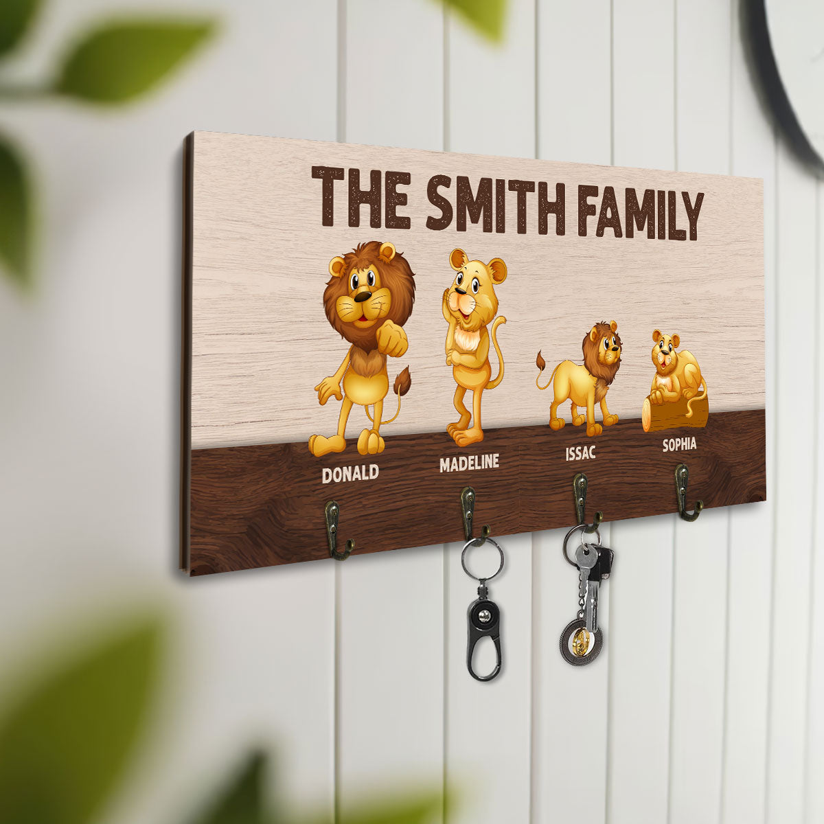 The Lion Family - Personalized Key Holder DSUWKHCSDN1963L