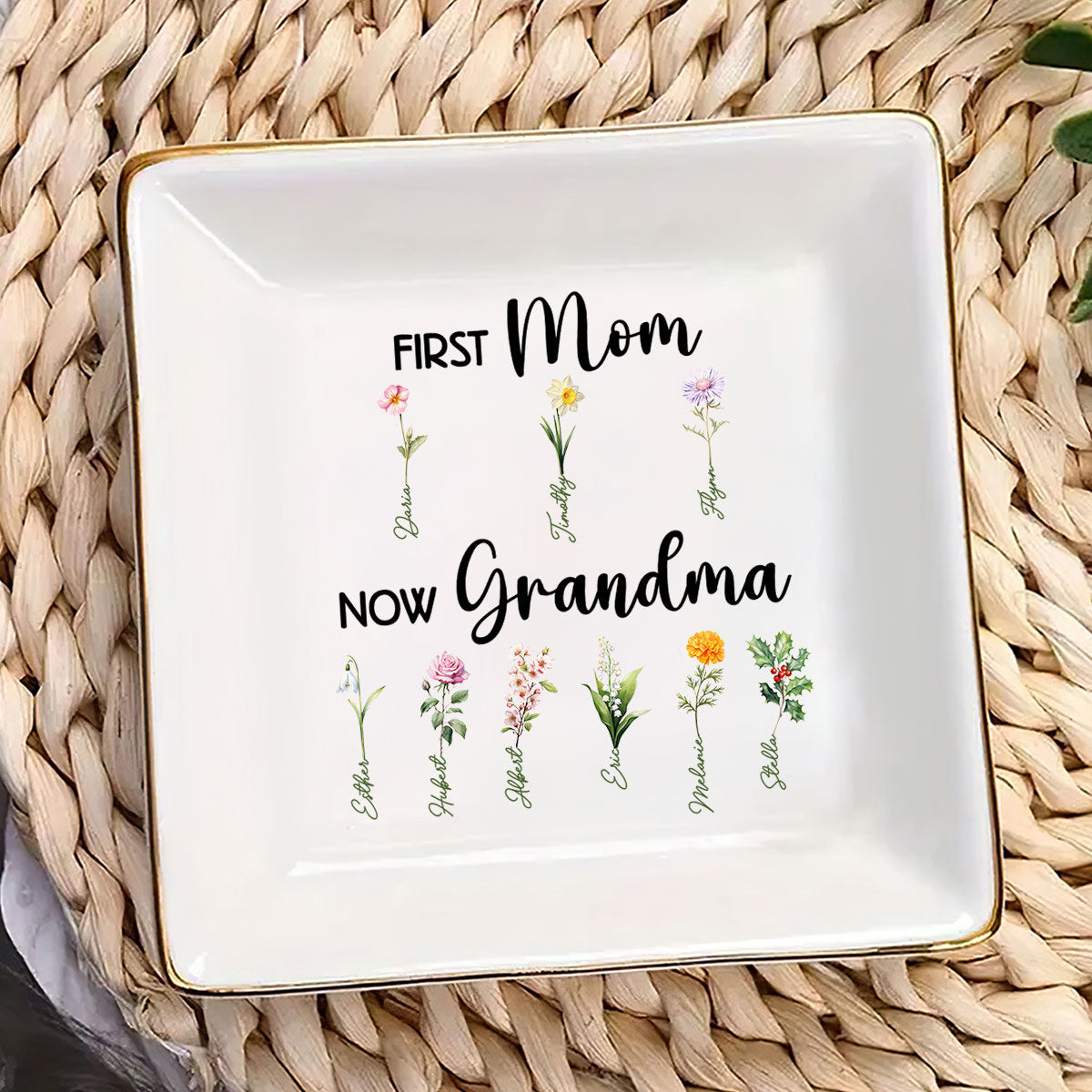 First Mom Now Grandma - Personalized Jewelry Dish DSJDHLN2321D