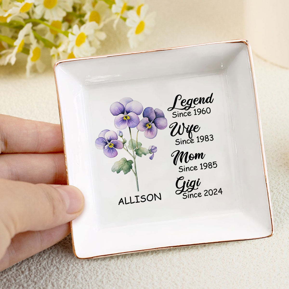 Legend Wife Mom Grandma - Personalized Jewelry Dish DSJDHLN1904L