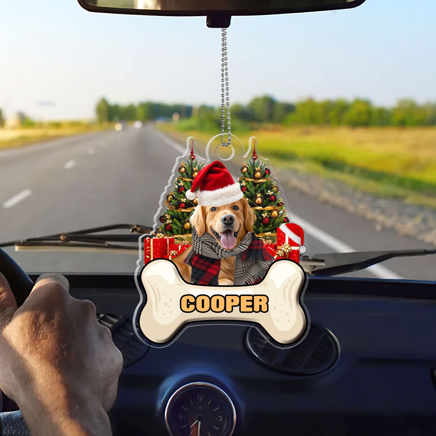 Merry Christmas Dog Photo Upload - Personalized 1-Side Acrylic Ornament DSACODPA2300TA