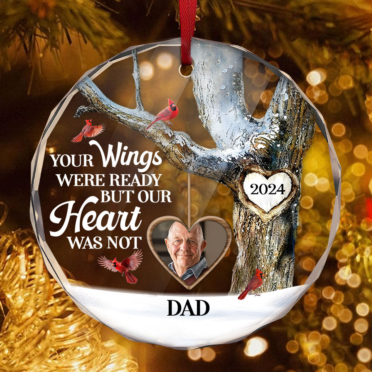Always With You - Personalized Custom Glass Ornament DSURGOPHLN2605T