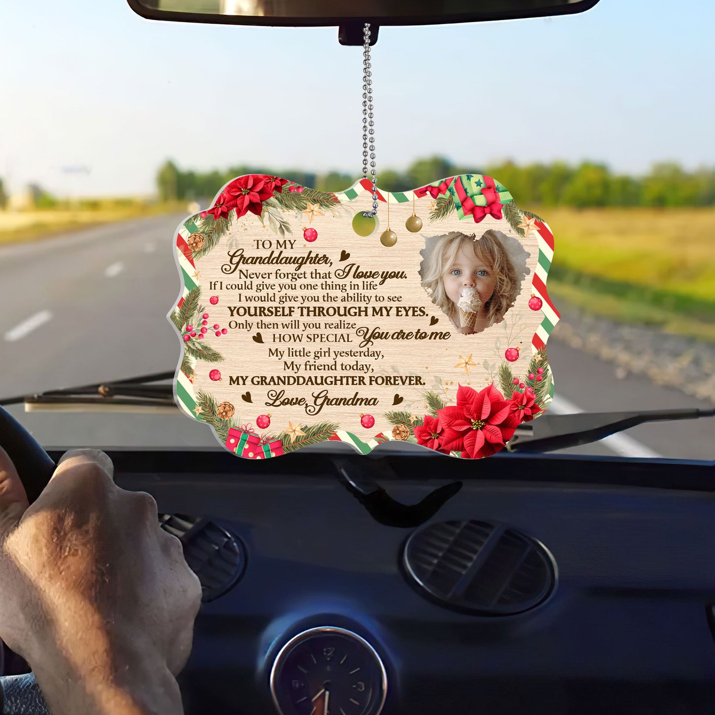 Never Forget That I Love You - Personalized 1-Side Acrylic Ornament DSACOHLPA1966L