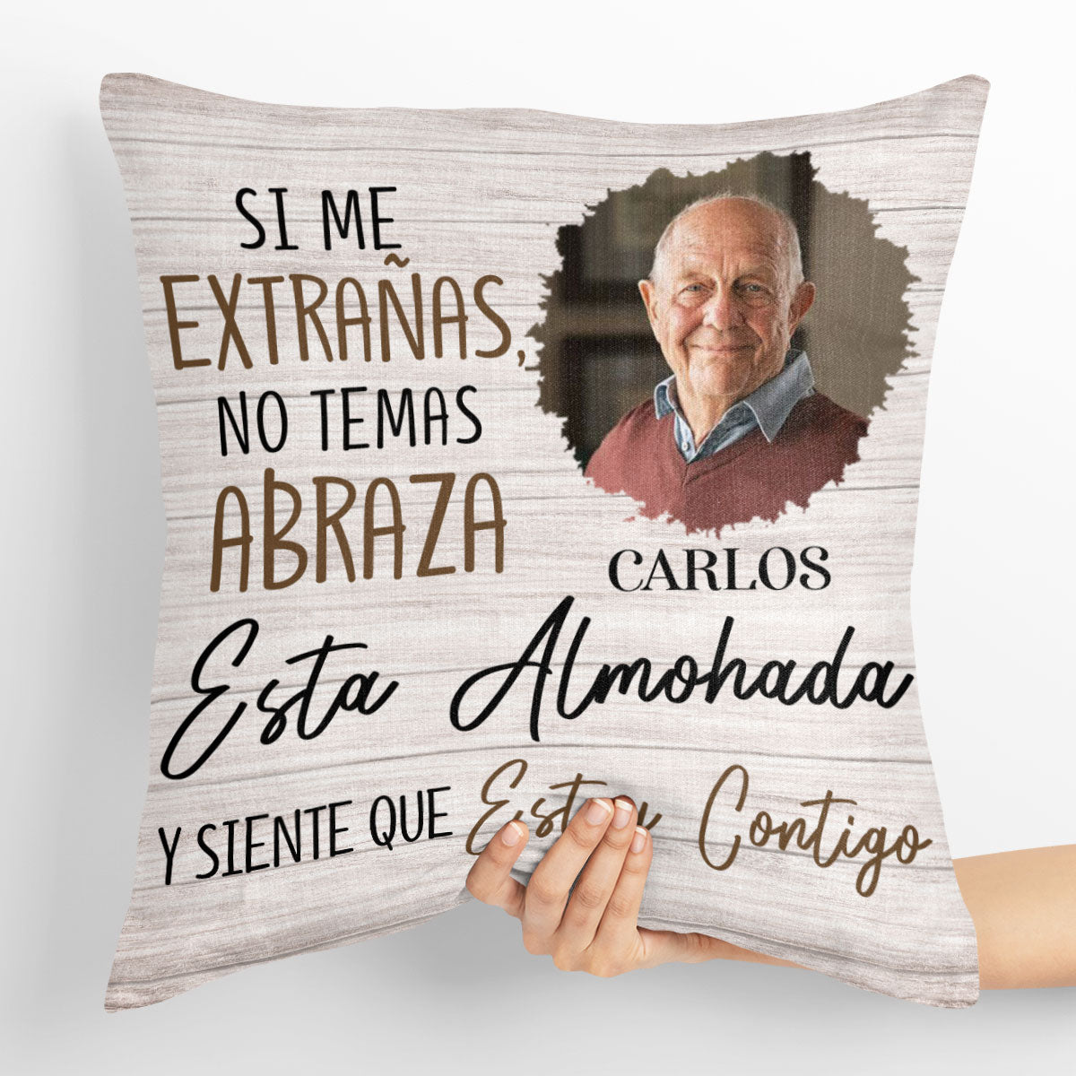 Siente Que Estoy Contigo - Personalized Crystal Velvet Pillow DSPILWHLN1913L