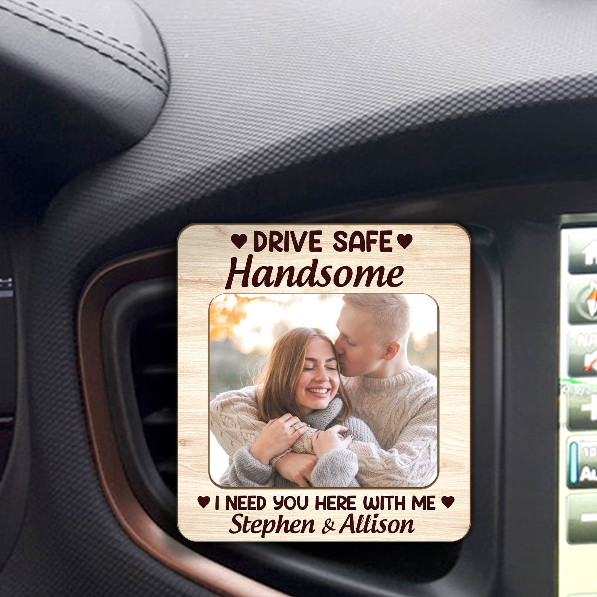 Drive Safe Handsome Custom Photo - Personalized Car Visor Clip DSCVCHLN2417L