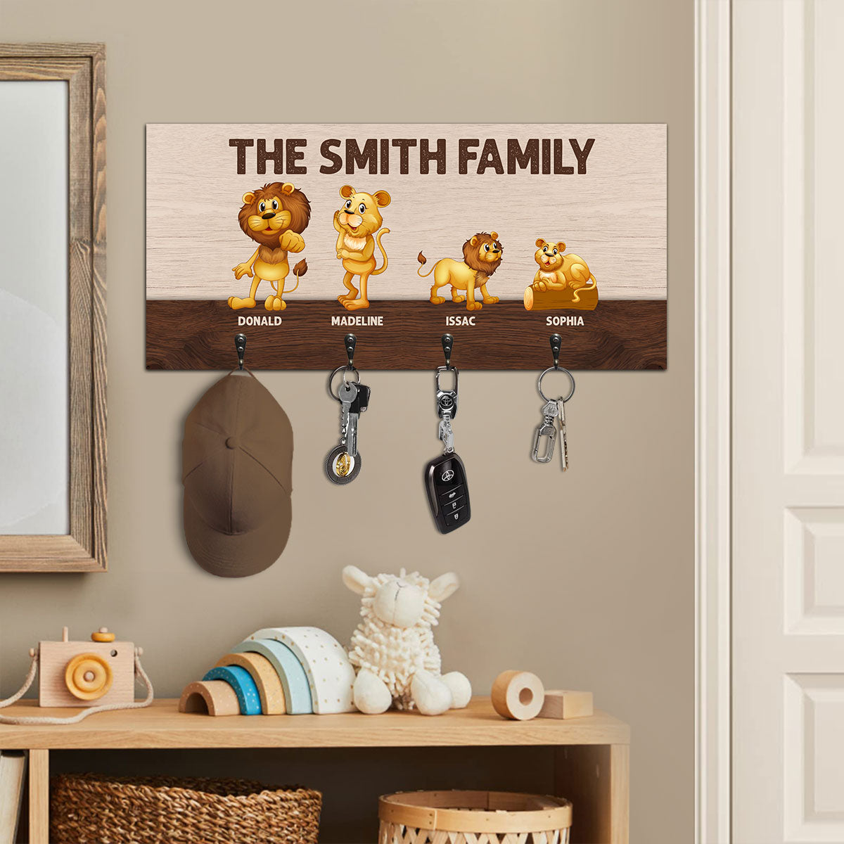 The Lion Family - Personalized Key Holder DSUWKHCSDN1963L