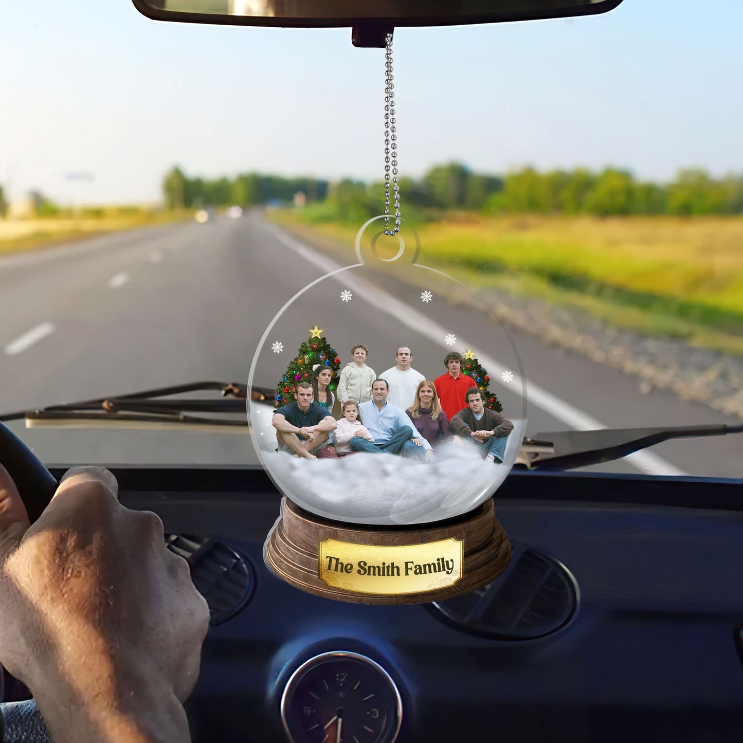 Family Snow Globe - Personalized 1-Side Acrylic Ornament DSACOHLPA2289T