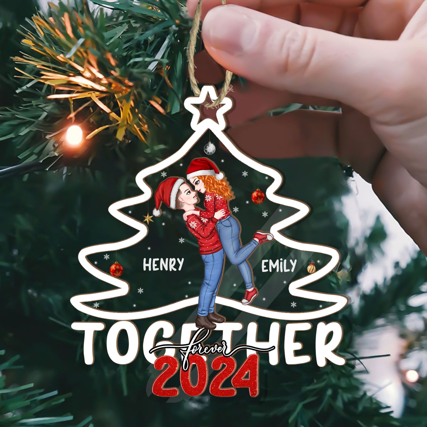 Together Forever - Personalized Wood & Acrylic Ornament DSWAODM1565L