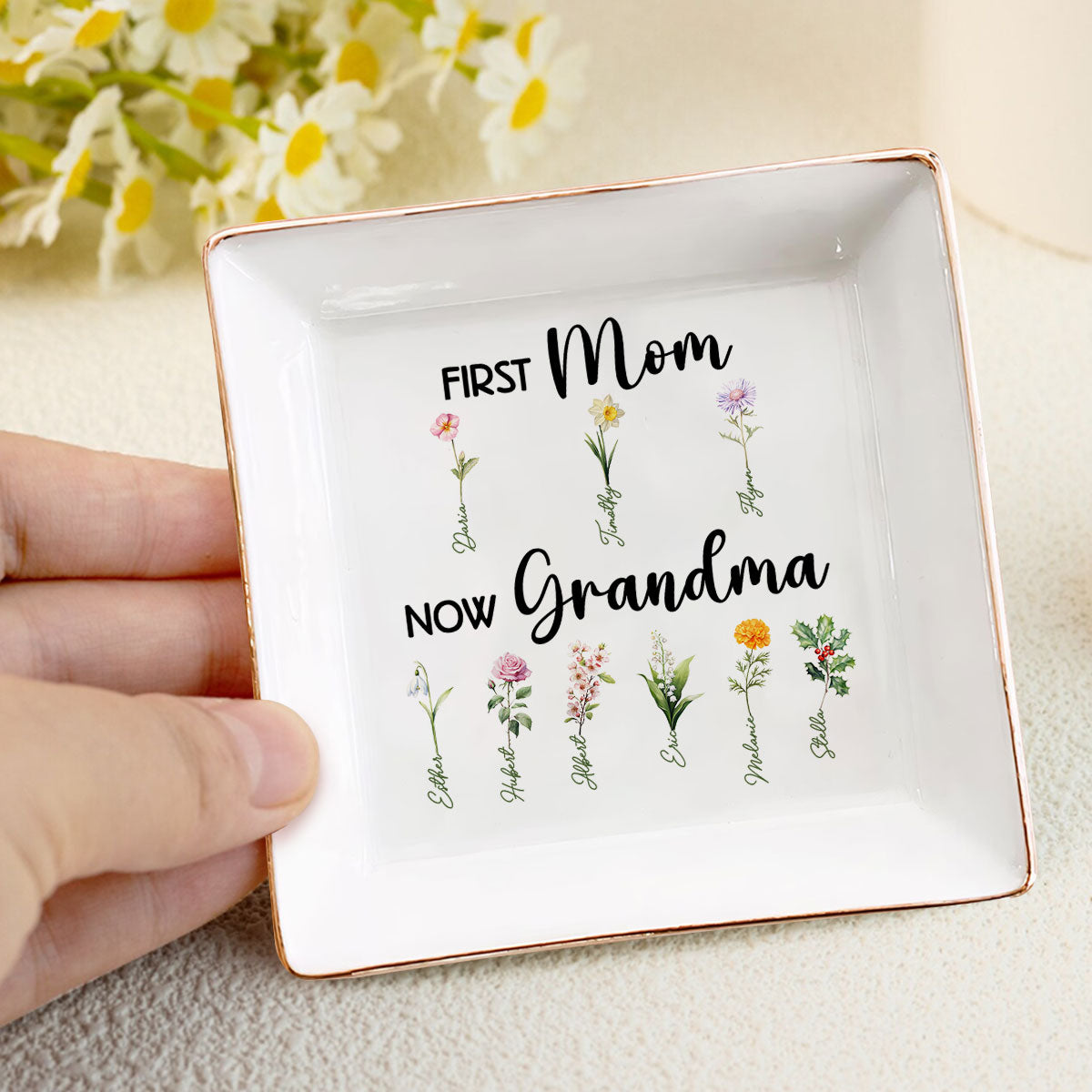 First Mom Now Grandma - Personalized Jewelry Dish DSJDHLN2321D