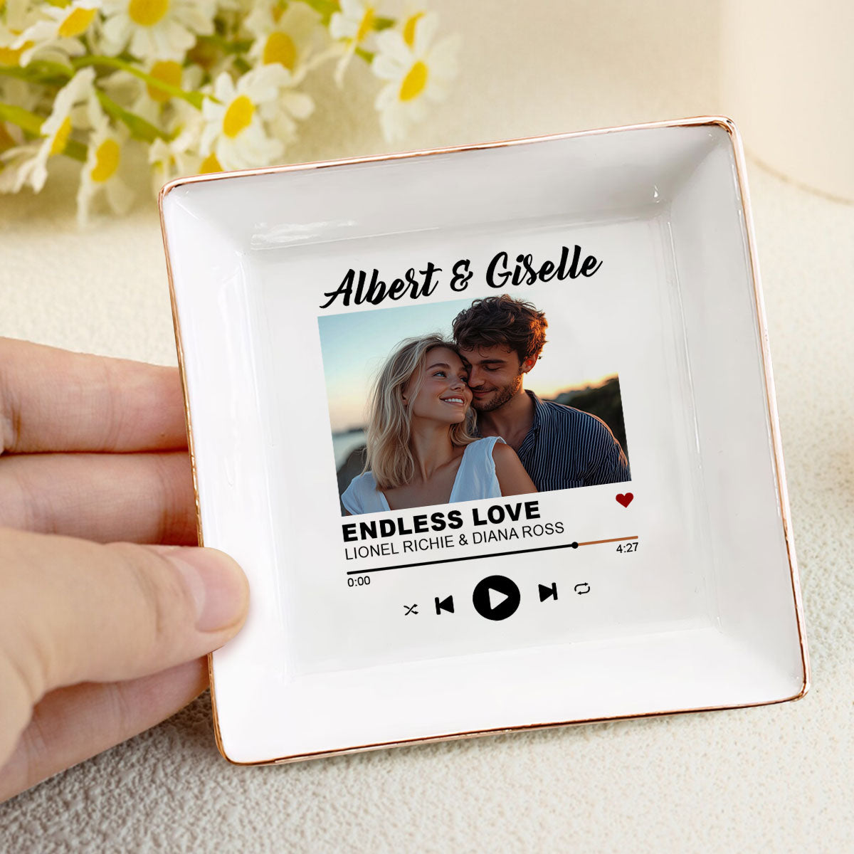 Our Favorite Love Song - Personalized Jewelry Dish DSJDHLN2371TA