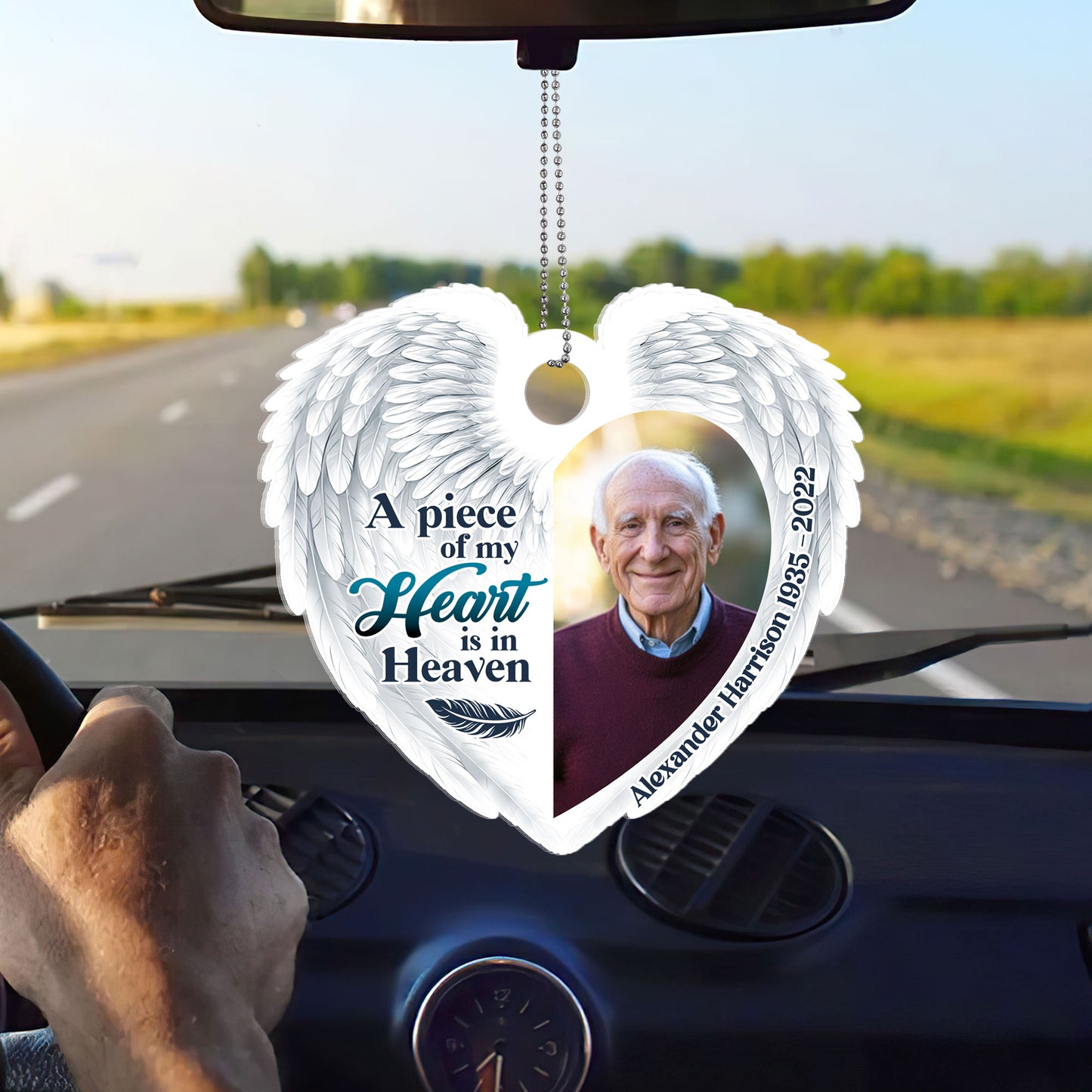 A Piece Of My Heart Is In Heaven - Personalized 1-Side Acrylic Ornament DSACOHLPA2210L