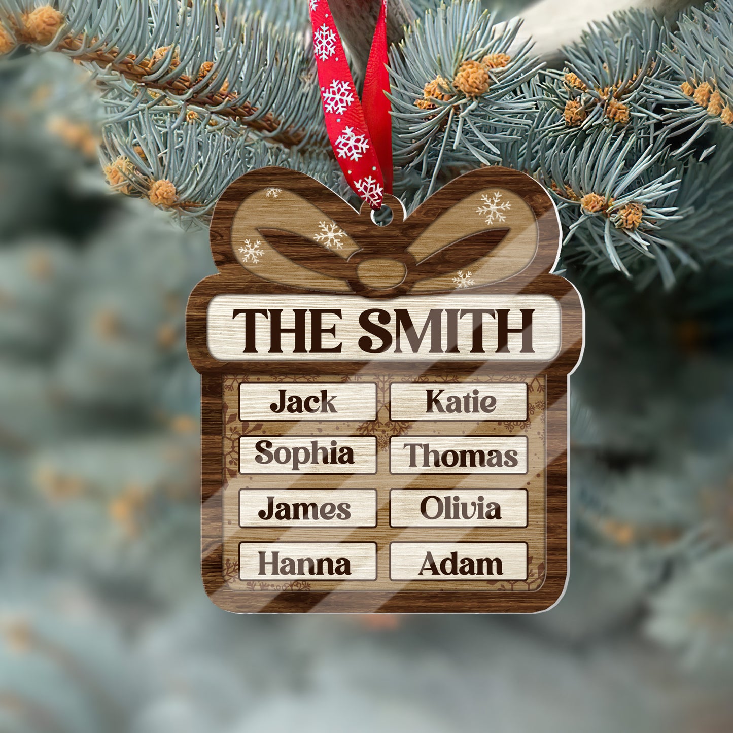 Family Present - Personalized 1-Side Acrylic Ornament DSACOTTN1029M