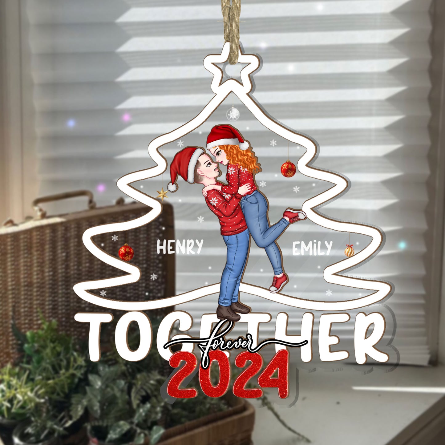 Together Forever - Personalized Wood & Acrylic Ornament DSWAODM1565L