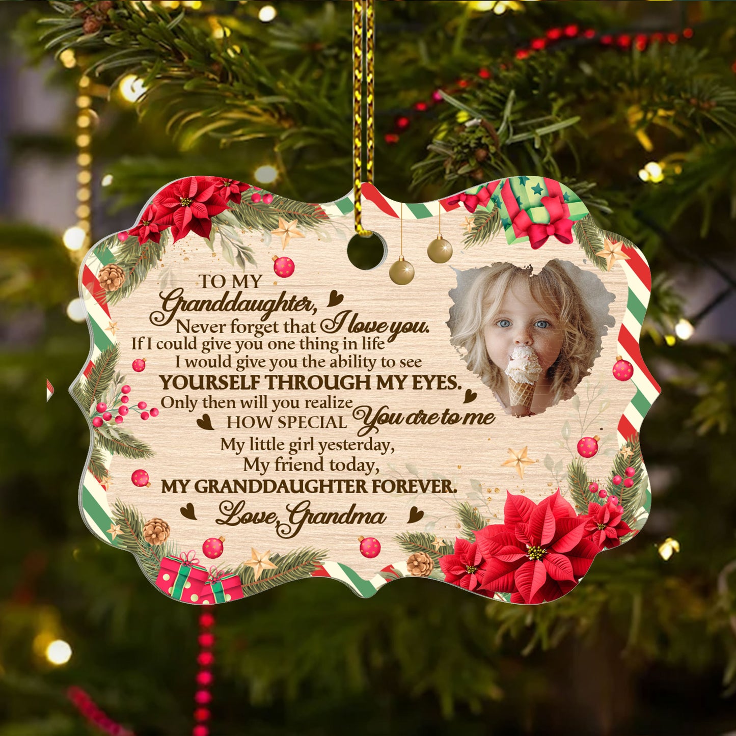 Never Forget That I Love You - Personalized 1-Side Acrylic Ornament DSACOHLPA1966L