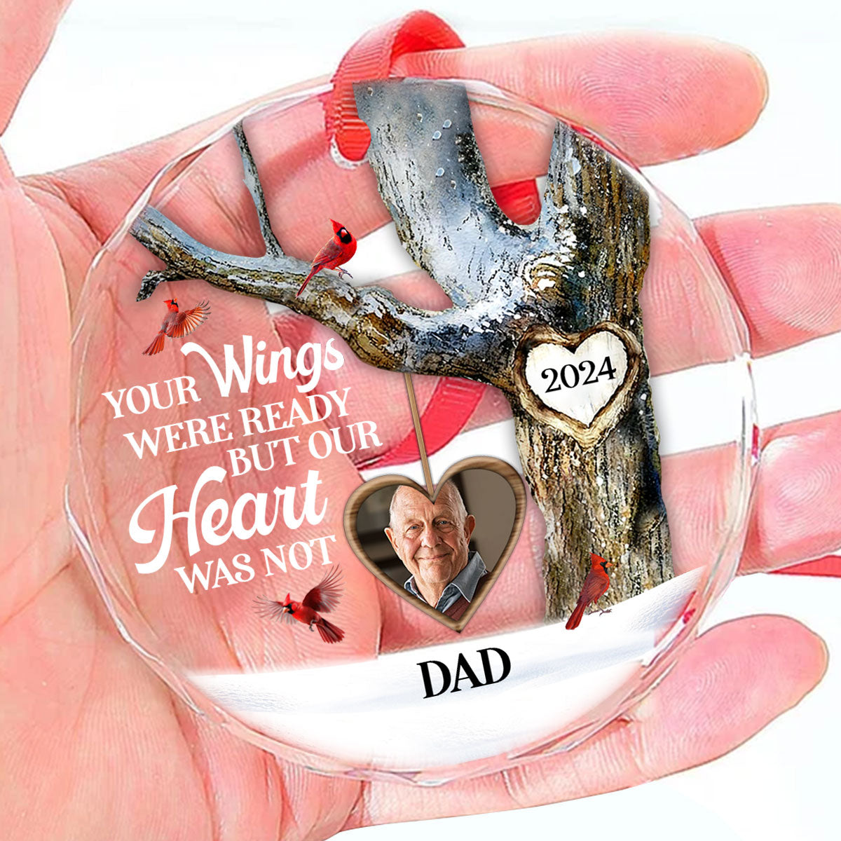 Always With You - Personalized Custom Glass Ornament DSURGOPHLN2605T
