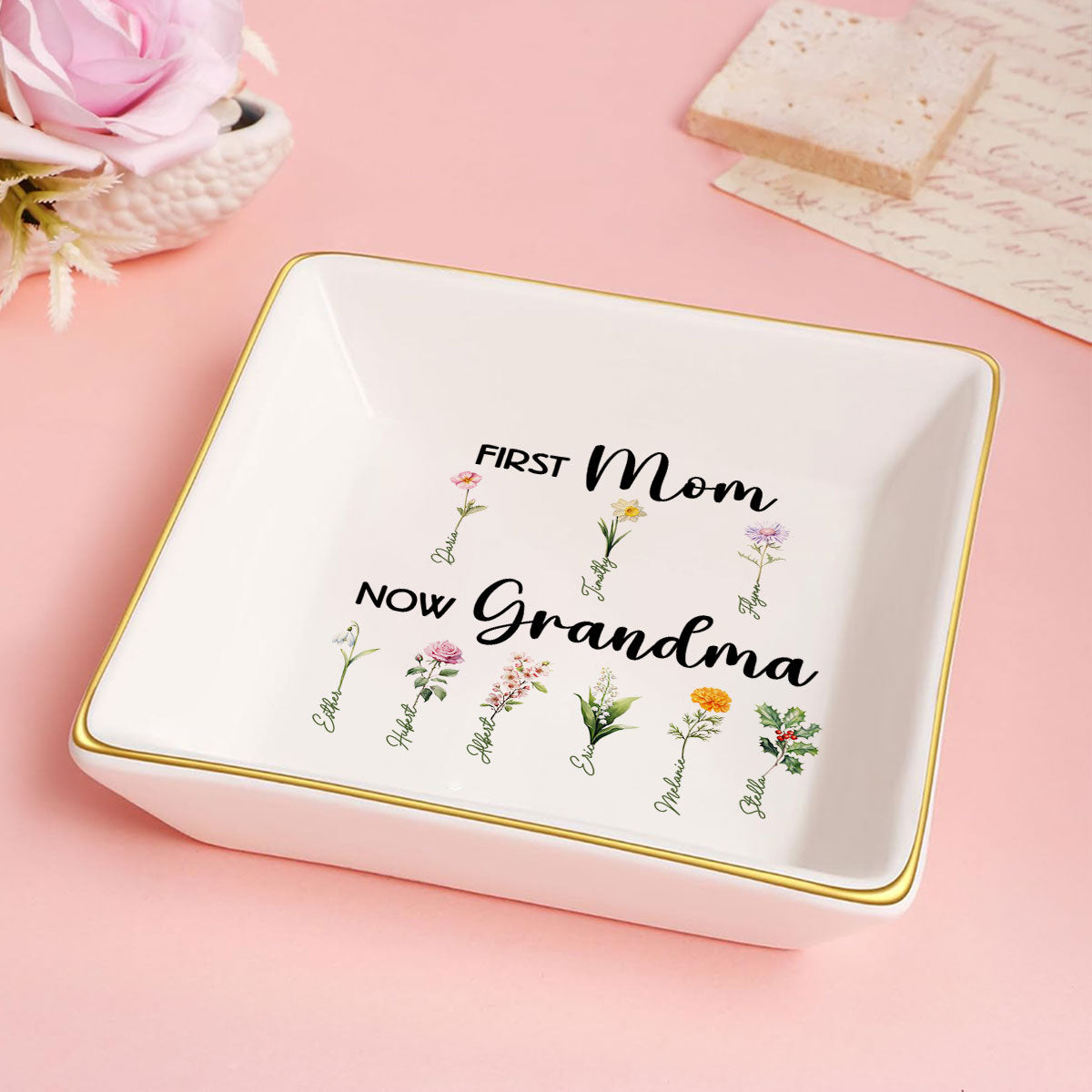First Mom Now Grandma - Personalized Jewelry Dish DSJDHLN2321D