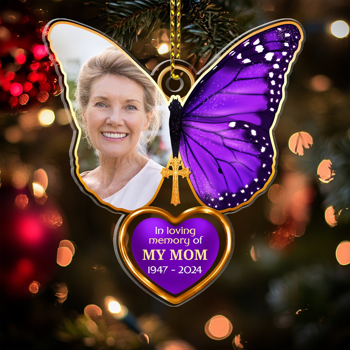 In Loving Memory - Personalized 1-Side Acrylic Ornament DSACOHLHA2208TA