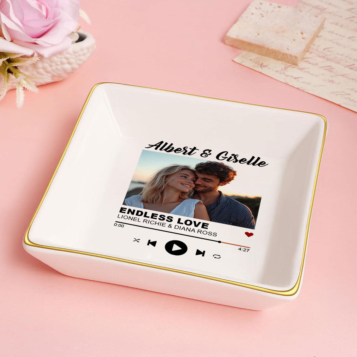 Our Favorite Love Song - Personalized Jewelry Dish DSJDHLN2371TA