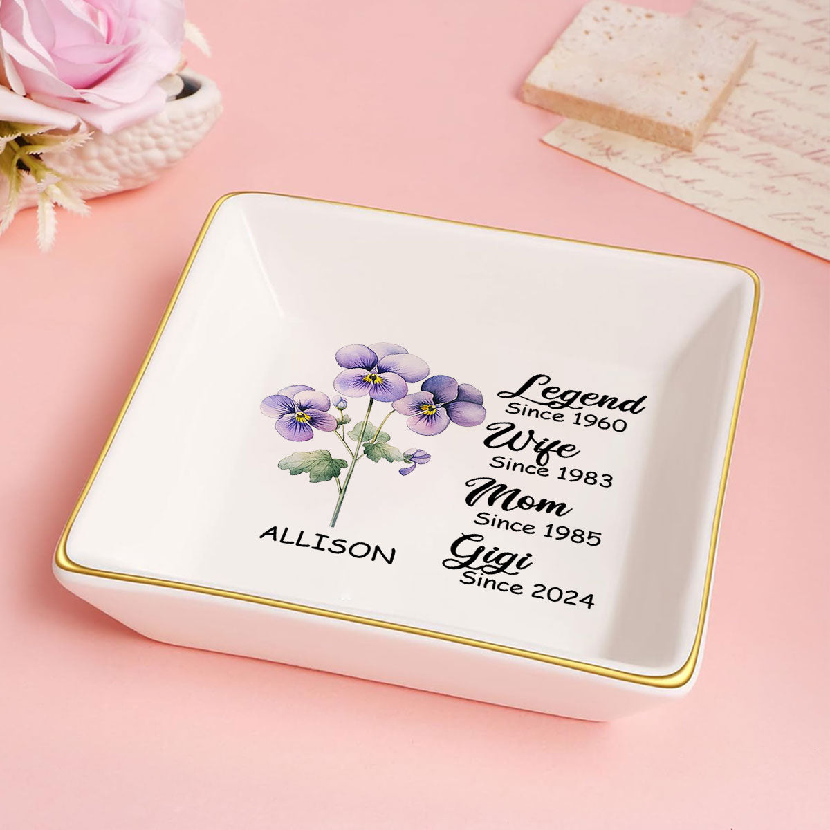 Legend Wife Mom Grandma - Personalized Jewelry Dish DSJDHLN1904L