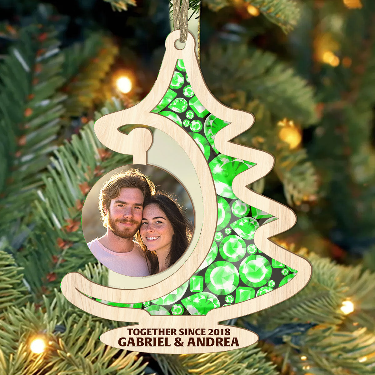 You Put The Merry In My Christmas - Personalized Suncatcher Ornament DSSUNOHLN2505T