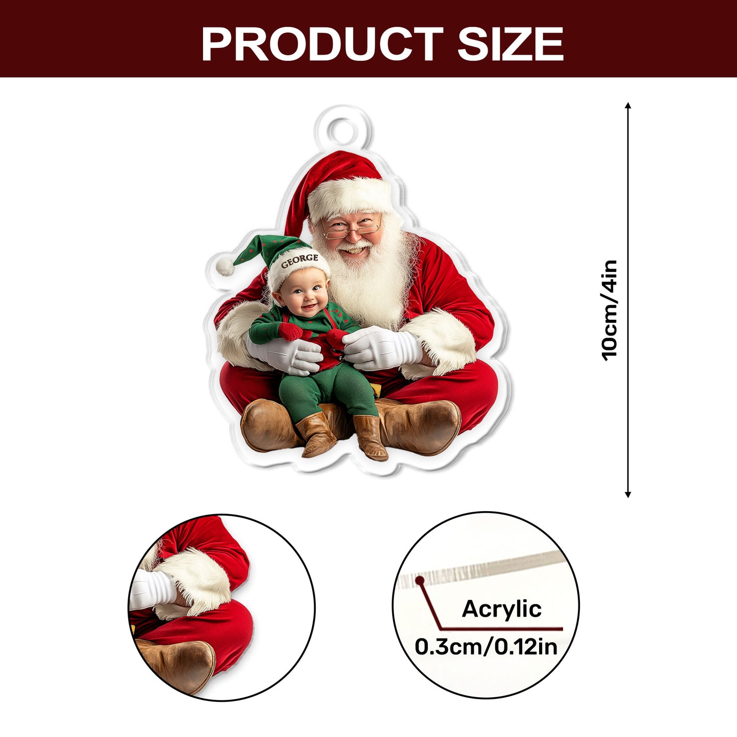 Santa Baby - Personalized 1-Side Acrylic Ornament DSACODPA2328TA