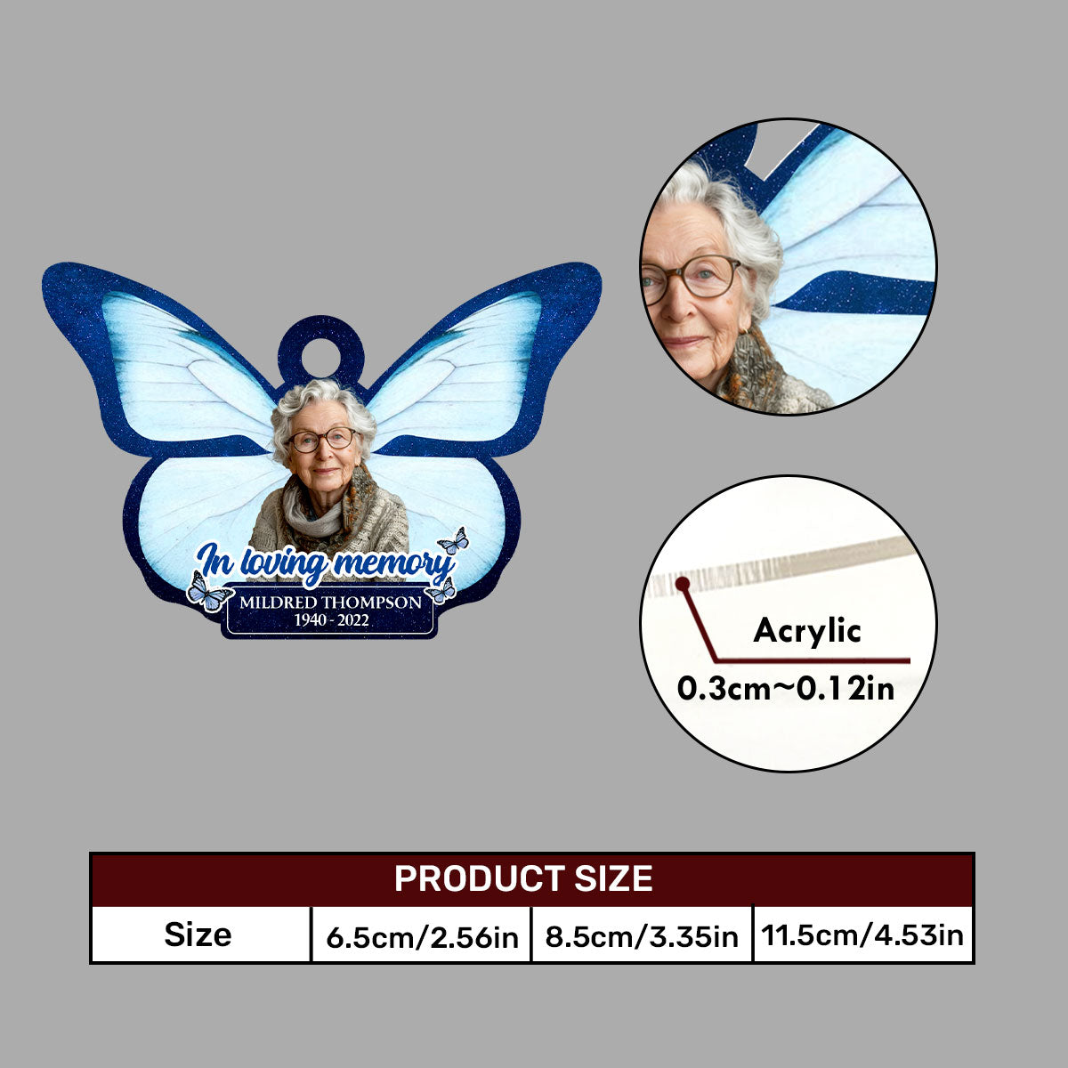 In Loving Memory - Personalized Custom Car Ornament DSUPCHOHLPA2122TA