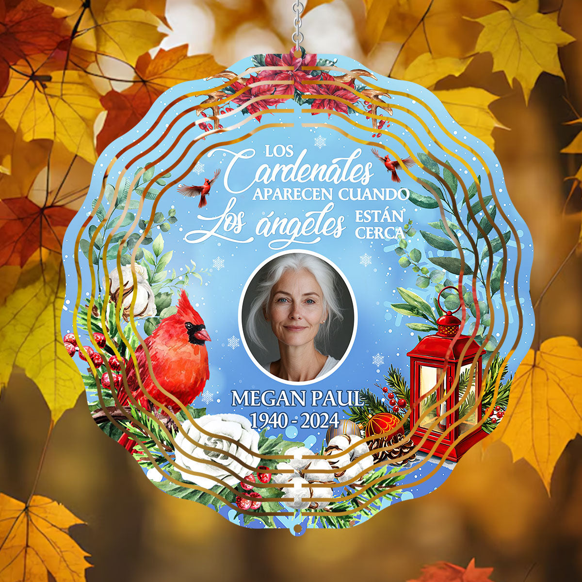 Los Cardenales Aparecen Cuando Los Ángeles Están Cerca - Personalized Wind Spinners DSWISPHLPA2106L