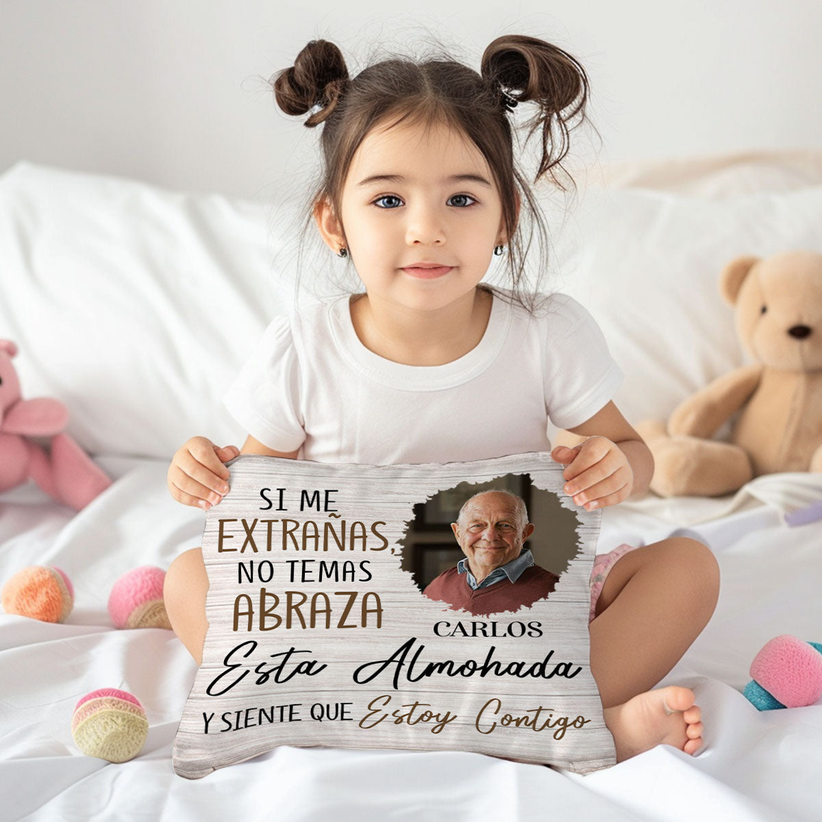 Siente Que Estoy Contigo - Personalized Crystal Velvet Pillow DSPILWHLN1913L