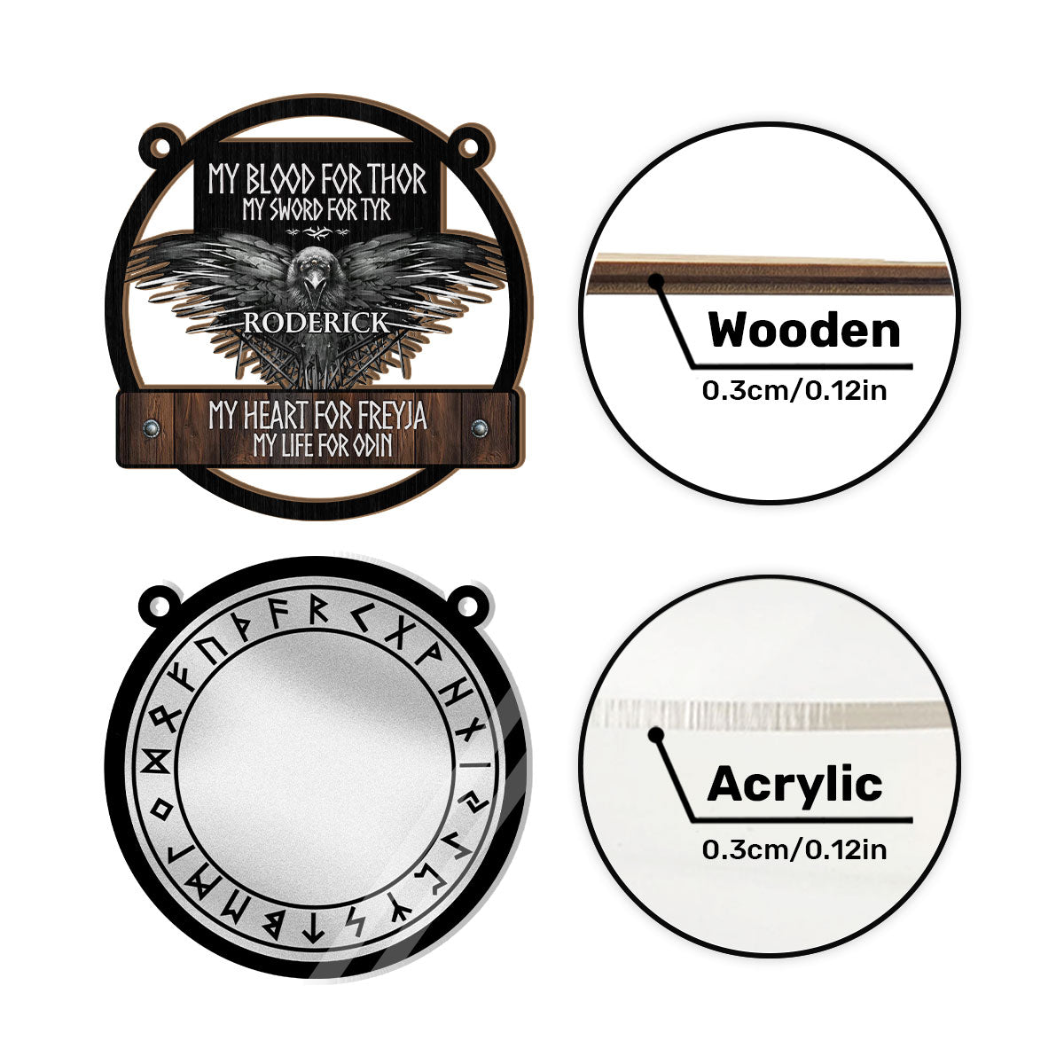 Norse Viking - Personalized Window Hanging Suncatcher DSWHSCDPA2077M