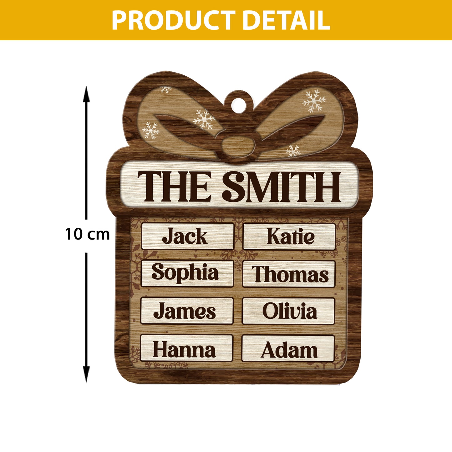 Family Present - Personalized 1-Side Acrylic Ornament DSACOTTN1029M