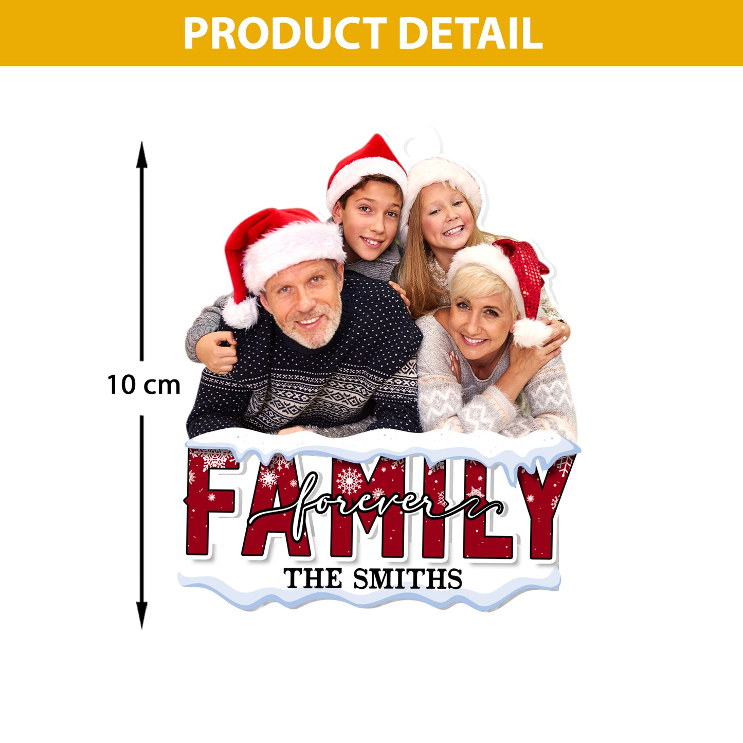 Family Forever - Personalized 1-Side Acrylic Ornament DSACOTHA1008D