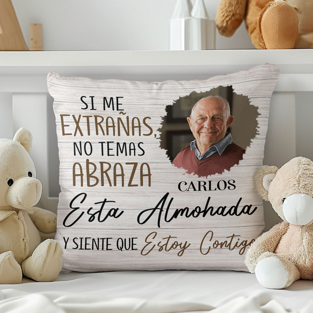 Siente Que Estoy Contigo - Personalized Crystal Velvet Pillow DSPILWHLN1913L
