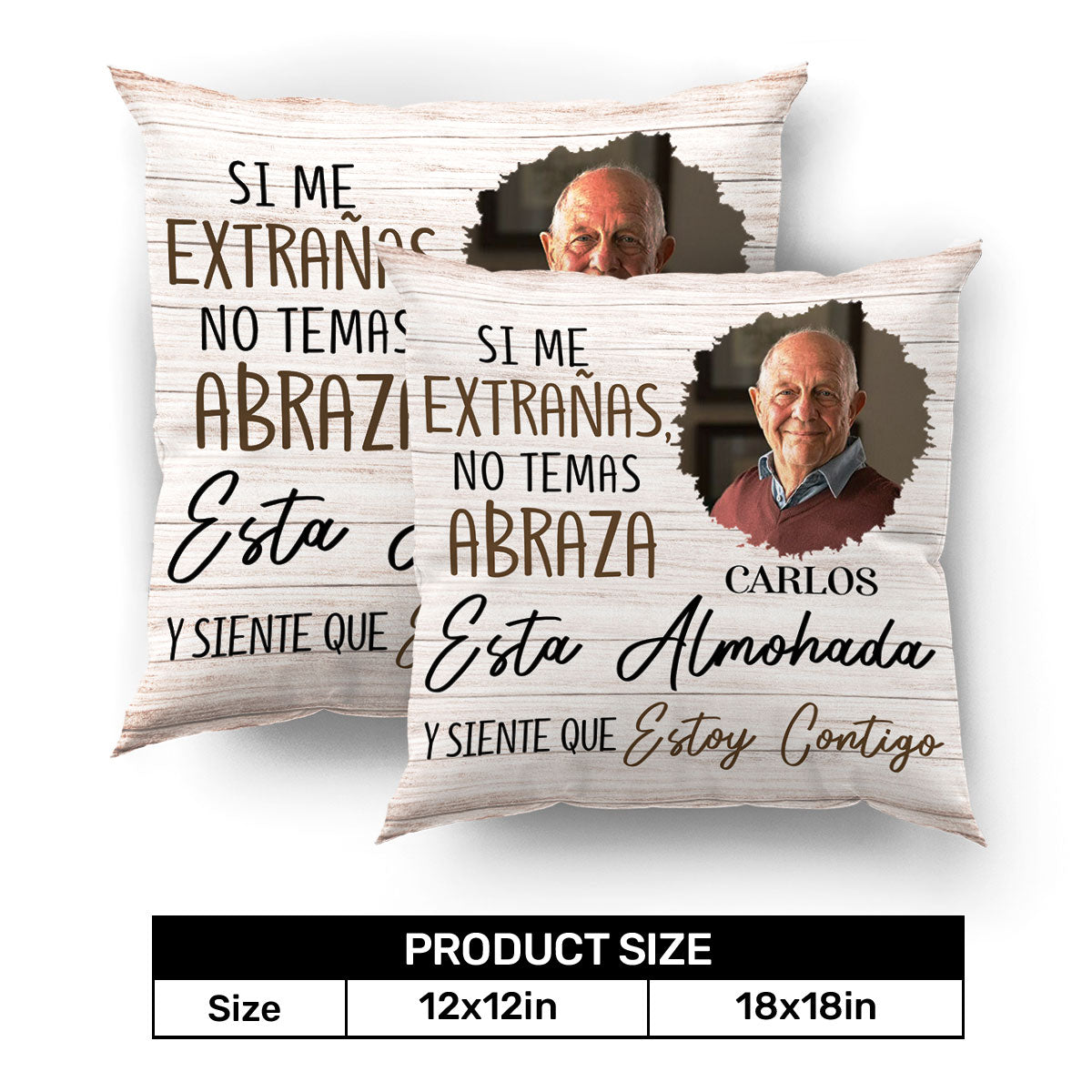 Siente Que Estoy Contigo - Personalized Crystal Velvet Pillow DSPILWHLN1913L