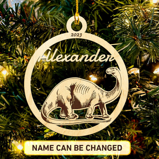 Brachiosaurus Personalized Wood Ornament DS-001